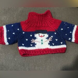 Festive Snowman Knit Sweater for doll